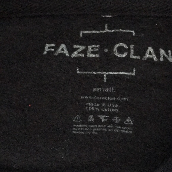 Faze Clan cropped long sleeve hoodie sweatshirt sequins size Small oversized - Picture 9 of 10